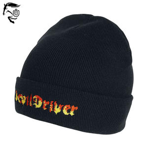 2025 nueva moda personalizada invierno cálido Jacquard tejido Beanie 100% lana nuevos gorros personalizados - Product Image 6