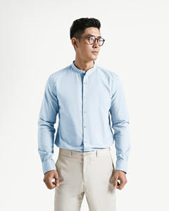 Chemise oxford à manches longues et col montant pour homme, ajustée, couleur personnalisée par routine Vietnam - Product Image 1