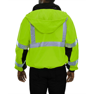 Chaqueta de seguridad de alta visibilidad, bombardero de alta visibilidad, forro con cremallera, transpirable, impermeable, ligera, chaqueta de seguridad personalizada para hombres - Product Image 5