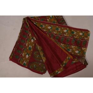 Lot de tissu de sari en soie artificielle recyclée d'Inde, 5 yards, soie poly recyclée, motif imprimé, projets de couture DIY, patchwork de vêtements, filles - Product Image 6