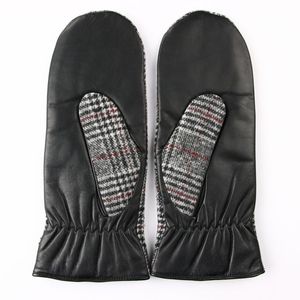 Factory Direct Manufacturer Customized Classic Winter Warm Sheepskin <b>Gloves</b> Fashion <b>Leather</b> Mittens front <b>leather</b> back fabric - Product Image 1