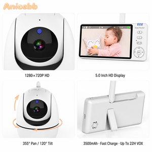 <strong>Best</strong> Price 5inch 720p Digital Video <strong>Baby</strong> <strong>Monitor</strong> New <strong>Baby</strong> Audio <strong>Camera</strong> 1080p Resolution Crying Detection Feature Direct Factory - Product Image 5