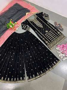 ผู้หญิง Kurta และ Sharara ตั้งคุณภาพสูงผู้หญิงปักผ้าฝ้ายผสมตรง Kurta สําหรับสตรีในราคาประหยัด - Product Image 3