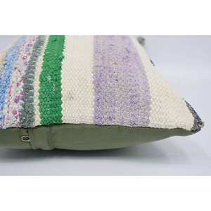 12x20 Multicolor Wool Kantha Patchwork Pillow Vintage Mosaic Paisley Paneled Grape Design Woven Embroidered <b>18x18</b> Print Pattern - Product Image 5