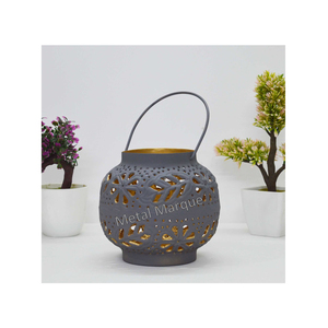 โคมไฟแขวนสีเทารูปตัวทีสไตล์โมเดิร์นของขวัญคริสมาสต์โลหะแกะสลักของขวัญเทศกาลคริสต์มาสแบบพรีเมียม - Product Image 4