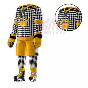 ชุดเสื้อและกางเกงฮ็อกกี้น้ำแข็งชุดเครื่องแบบที่พร้อมเล่นเกมและใช้ได้จริงสำหรับทุกระดับสำหรับการฝึกซ้อมและการแข่งขัน - Product Image 5