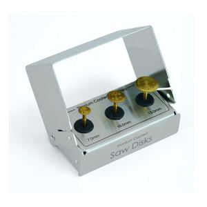 Kit de implantes dentales de 7mm, 10mm, 13mm, 3 uds., discos de sierra recubiertos de titanio dorado con fuente de alimentación Manual, soporte de 3 uds - Product Image 4
