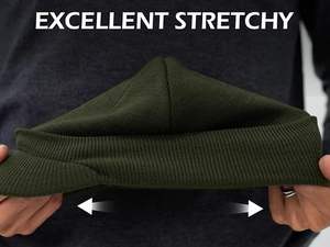 Unisex Casual Winter Beanie Hat Brim Warm Double Knit Cuff <b>Watch</b> Radar 100% Acrylic Hand Knitted Embroidery Breathable - Product Image 6