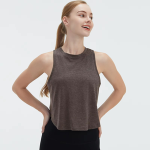 Débardeur tendance pour femmes en spandex/polyester, sans manches, décontracté pour l'été, écologique, séchage rapide, respirant, logo personnalisé OEM, privé - Product Image 3