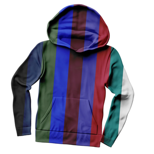 Sweat à capuche à rayures multicolores pour hommes et femmes Sweat-shirt en molleton doux Streetwear Stylish Casual Winter Wear Hoodie - Product Image 4