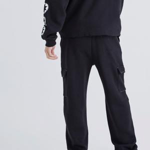 Chándal informal de algodón de gran tamaño para hombre, conjunto de dos piezas, Sudadera con capucha y cremallera completa, Joggers, estampado abullonado, logotipo personalizado, ropa de calle transpirable deportiva - Product Image 3