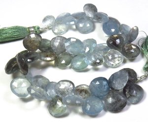 ลูกปัดเหลี่ยมเพชรพลอยสีฟ้าสีฟ้าธรรมชาติขนาด9-11มม. กับ8.5 "Strand Moss เพชรพลอยหลวมสำหรับเครื่องประดับเจียระไน - Product Image 5