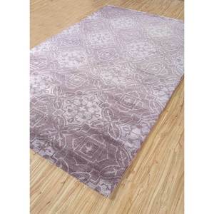Imara <b>Hand</b> <b>Tufted</b> Wool & Viscose <b>Rug</b> Pink & Purple Large Area Geometric Rectangle for Home for Living Room Hallway-Tra-13493 - Product Image 2