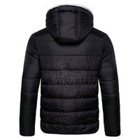 Veste matelassée à capuche pour homme, personnalisée, OEM, imprimée, imperméable, coupe-vent, décontractée, hiver, écologique, séchage rapide, vente en gros