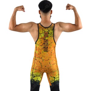 <b>Men</b> Sports Wrestling <b>Singlet</b> Sleeveless Jumpsuit Patchwork Shorts <b>Singlet</b> <b>for</b> <b>Men</b> Wrestling Uniform - Product Image 3