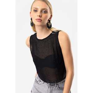 Camiseta sin mangas con adornos de piedras brillantes - Product Image 2