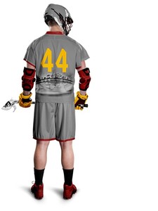 ชุดกีฬาลาครอสมหาวิทยาลัยปรับแต่งได้เสื้อเจอร์ซีย์ที่มีความทนทานและมีชื่อโลโก้ - Product Image 3