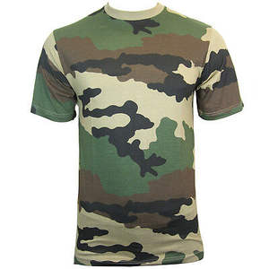 T-shirt personnalisé imprimé camouflage pour homme, vêtement de sport, fitness, extérieur, tactique, désert, vente en gros, respirant - Product Image 2