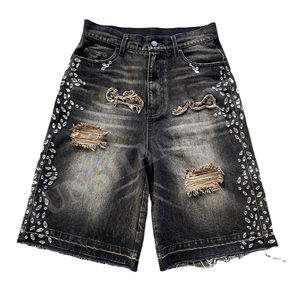 Short en jean pour homme d'été mince tendance droite lâche ins short en jean pour homme - Product Image 5