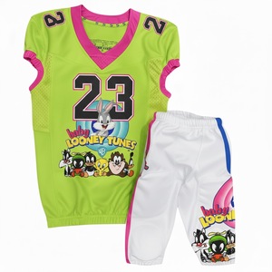 Ensemble de vêtements de sport sur mesure de haute qualité, impression numérique, respirant, grande taille, ensembles d'uniformes de football américain - Product Image 5