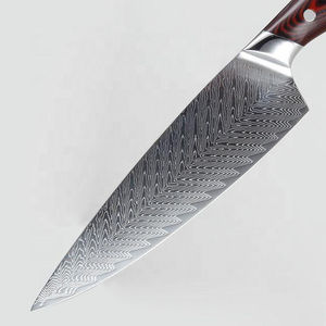 Venta al por Mayor de Cuchillos de Chef Profesionales de 8 Pulgadas, Fabricados en China, con Acero de Damasco de 67 Capas, Personalización de Fábrica - Product Image 3