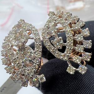 Bague de fiançailles pour femme en or 14K 18K massif, diamant naturel véritable, taille brillant, certifié par un tiers, plaqué or/blanc - Product Image 6