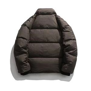 Vente en gros 100% polyester automne hiver manteau hommes 2023 duvet épais léger fermeture éclair surdimensionné à capuche veste bulle vestes - Product Image 2