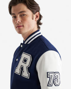 Nouvelle conception, taille personnalisée, veste de baseball en laine pour homme, logo R, veste universitaire décontractée, patchwork, 2025 - Product Image 6