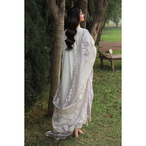 Sardinia TALES of PETALS Luxury Lawn'26 Élégant Col Montant Cloud Whisper-TC-1632 - Product Image 4