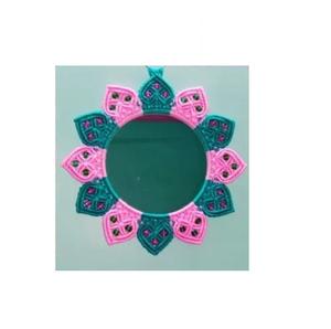 กระจกติดผนัง macrame ดีไซน์ใหม่ใช้ตกแต่งคริสต์มาสตกแต่งตามธรรมชาติใช้สำหรับตกแต่งห้องนั่งเล่นและบ้าน - Product Image 6