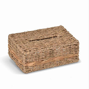 Natural Woven Seagrass Tissue <b>Box</b> Holder Handmade <b>Storage</b> <b>Box</b> Eco-Friendly Natural Home and Home <b>Decor</b> Wholesale from Vietnam - Product Image 1