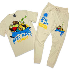 Conjunto de camiseta y pantalón de algodón al por mayor para Hombre | Estilo veraniego de corte regular | Ligero y cómodo | Precio económico - Product Image 4