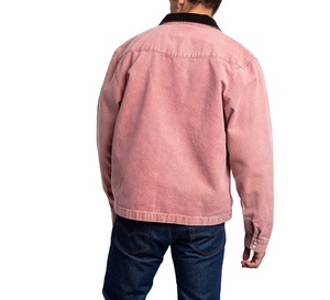 Veste de travail décontractée en toile personnalisée pour homme, doublure matelassée en toile, veste de travail pour motards et mécaniciens - Product Image 2