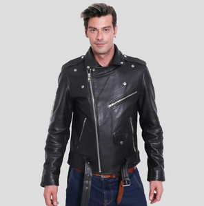 แจ็คเก็ตหนังวินเทจรุ่นฮิตปี 2026 สำหรับผู้ชายและผู้หญิง คอตั้ง พร้อมโลโก้ด้านหน้า กันลมและเป็นมิตรกับสิ่งแวดล้อม - Product Image 1