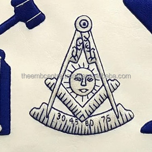 ผ้ากันเปื้อน เครื่องประดับพิธีกรรม ปลอกคอ และสายสะพายสำหรับสมาคมเมสัน งานปักคุณภาพสูง งานฝีมือประณีต จำหน่ายอุปกรณ์พิธีกรรมระดับพรีเมียม - Product Image 3