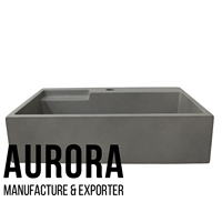Évier en béton rectangulaire moderne, durable et écologique, personnalisable, origine Vietnam, pour salle de bain, extérieur, hôtel, école, appartement, hôpital