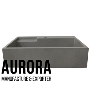 Fregadero de hormigón ecológico para el hogar y el jardín, muebles redondos de hormigón para el baño para exteriores del fabricante vietnamita - Product Image 4