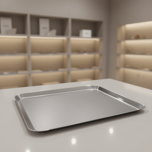 Vassoio Espositivo in Acciaio Inox Ilsa 39x28 Cm - Pannello Resistente per Presentazione Prodotti - Product Image 3