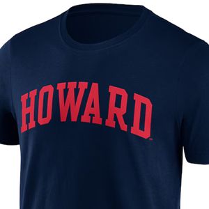 Howard University Custom HBCU Streetwear Tee Formal Camiseta de punto negra con diseño transpirable frontal con estampado de soplo - Product Image 3