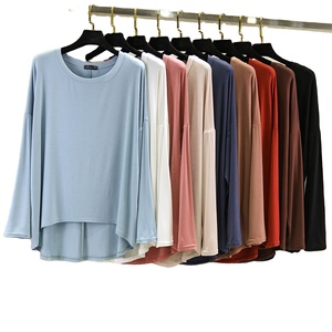 T-shirt personnalisé à longue queue T-shirt épais à manches longues 100% coton avec broderie et impression de logo T-shirt oversize à col en O pour hommes - Product Image 1