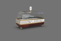 Plateau de service en verre avec cloche en aluminium, couvercle en verre, écologique, style traditionnel de luxe, 100% matières premières naturelles, personnalisable