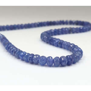 Perles de Tanzanite facettées en forme de rondelle, pierres précieuses naturelles, 5,5-6,5 mm, bleu/violet, calibrées, en vrac, pour la fabrication de bijoux - Product Image 1