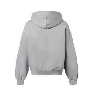 Sweat à capuche unisexe à fermeture éclair en molleton français, coupe régulière, 100% coton, fermeture éclair, logo personnalisé brodé, coupe-vent, respirant, écologique - Product Image 2