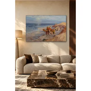 Impression sur toile Fida Bridgman Camel Caravan on the Atlantic Coast - Product Image 2
