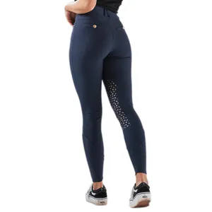 Exclusive Branded Equestrian Clothing Customized Logo Horse Riding Breeches Full Seat Silicone Printing With Phone Pocket