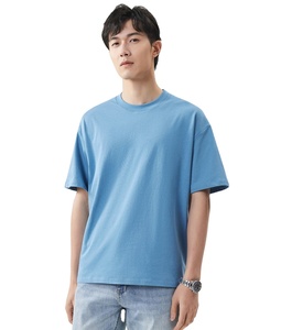 Camisetas al por mayor para hombre, 100% algodón, personalizadas con impresión de logotipo, de alta calidad, lisas, tallas grandes. - Product Image 2