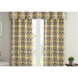 Tenda a occhielli Madison Park Ashlin Diamond 50 x 84 Giallo, Misura pannello 84, Tende e mantovane eleganti - Product Image 2