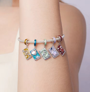 S925 argento tarocchi accessori fai da te ciondolo stile retrò originale con stella luna di energia perline oro placcato Fine ciondoli ciondoli - Product Image 5