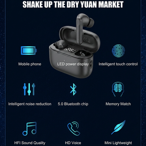 Écouteurs sans fil Premium Wholesale Sower F9-2 Bluetooth 5.0 intra-auriculaires à réduction de bruit pour le sport, la musique et les appels, avec affichage numérique, IPX4 étanche - Product Image 3