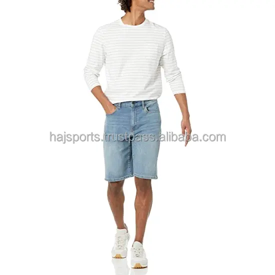 OEM Summer men's denim shorts patch grey high street style shorts high quality men short jeans best quality